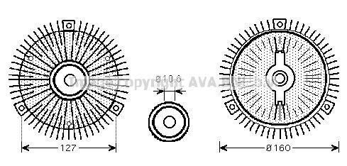 AVA QUALITY COOLING Сцепление, вентилятор радиатора MSC489